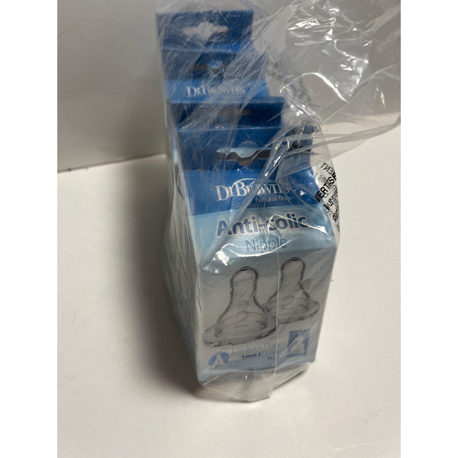 4-2 pack Dr. Brown's Medium Flow Narrow Silicone Baby Bottle