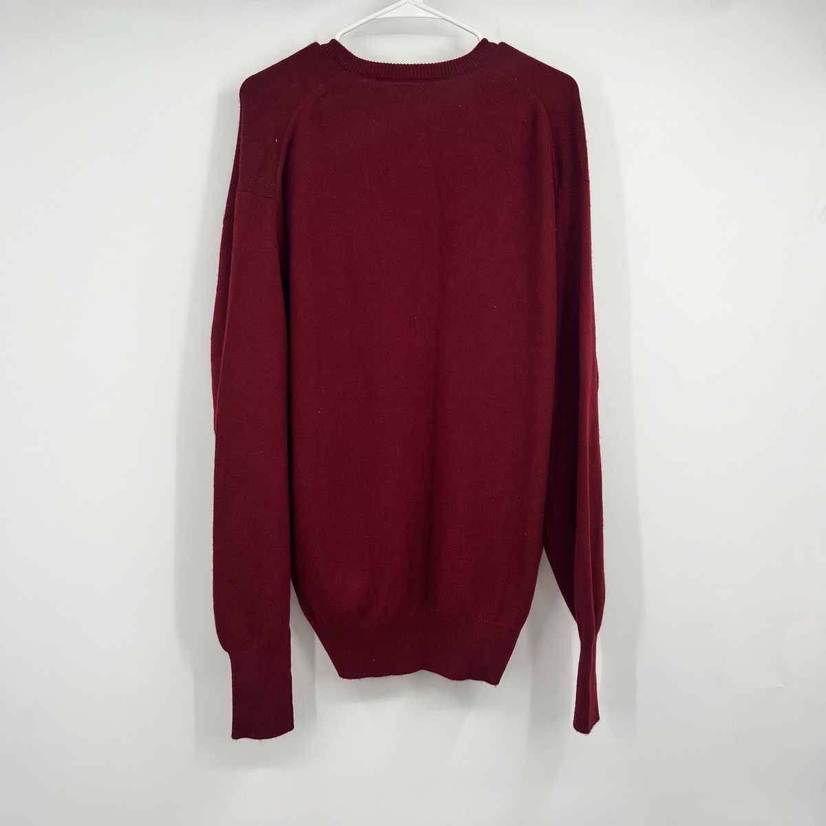 Mens The Scotch House 100% Cashmere Red VNeck Sweater 48 | eBay