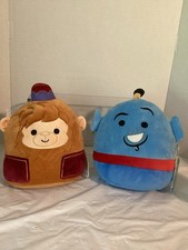 Disney Aladdin Abu  Genie Squishmallows 8 To 10 Inch New With Tags