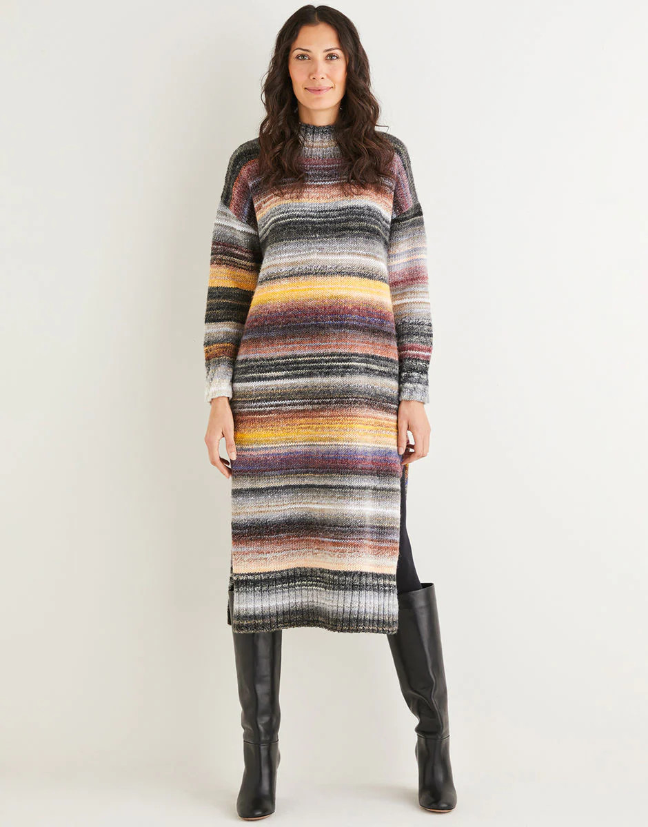 10137 Ladies Aran Tunic Dress Knitting Pattern knit paper hard copy genuine