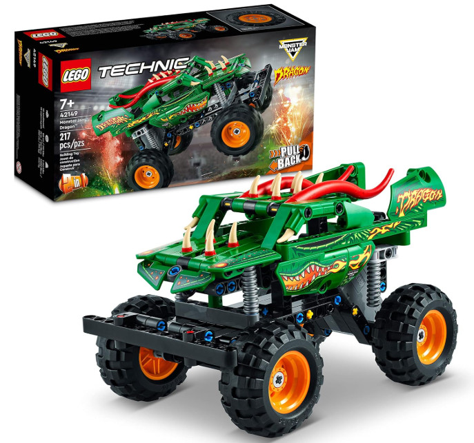 LEGO Technic 42149 Monster Jam Dragon 2-in-1 Brick Monster Trucks 217 pcs - New