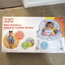 Bright Starts Rosy Rainbow Infant to Toddler Multicolor Rocking Chair