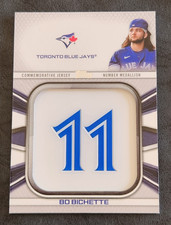 2022 Topps Series One Bo Bichette Player Jersey # Medallion #JNM-BB ~ Toronto
