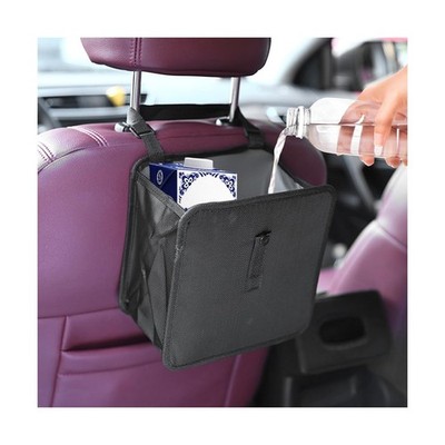Ywdiml Car Trash Can, Foldable Hanging Multipurpose Vehicle Style2, Black 