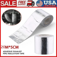 2" x 65' Adhesive Exhaust Header Pipe Wrap Heat Shield Tape Exhaust Heat