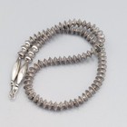 18" 8mm Sterling Navajo Bench Fluted Saucer Southwest Necklace — photo 6