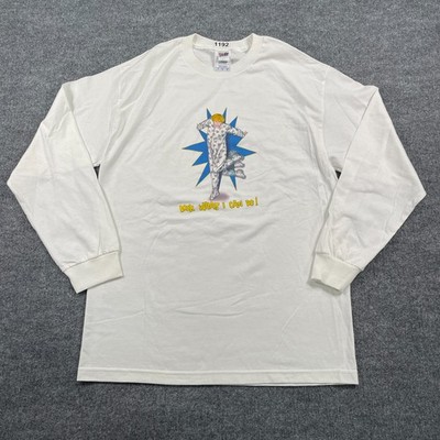 Vintage 90s MadTV Stuart Larkin Look-What-I-Can-Do! Shirt Large 22x29 White