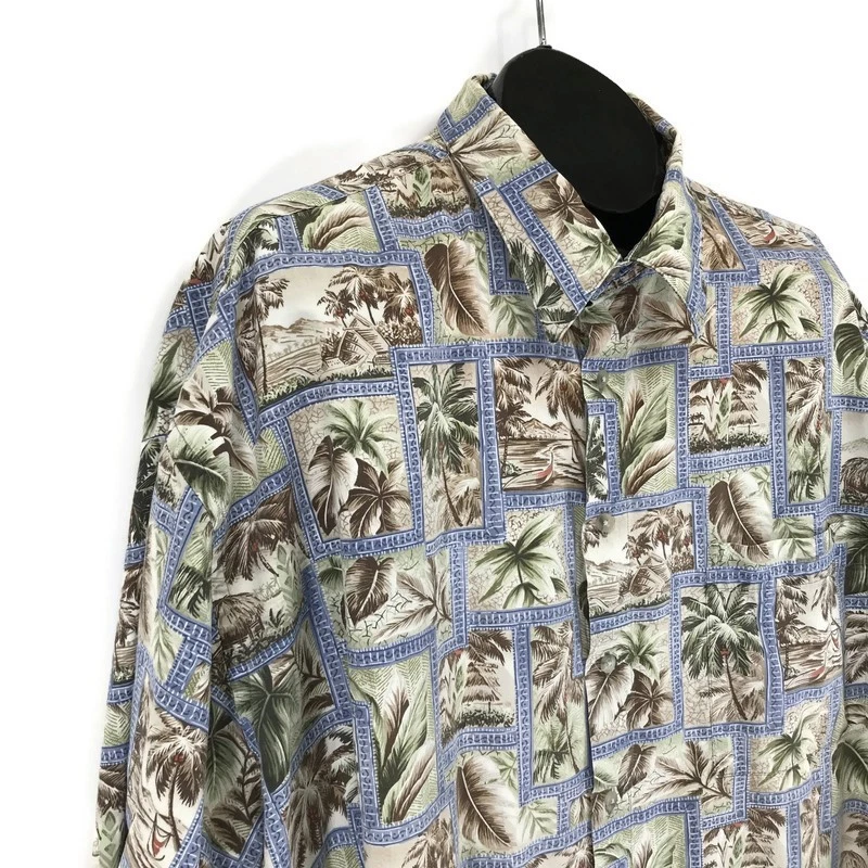 Campia Moda Casual Button Down Hawaiian Shirt Men's 3XLT Tropical 100% Cotton - Image 4 of 4