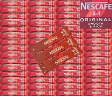 100 x Nescafe 3 in 1 Original Individual Instant Coffee Sachets Sticks
