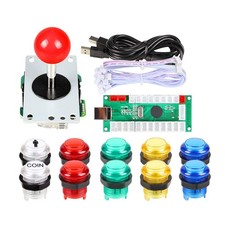 Arcade Buttons 1 Player DIY Kit Joystick 5V LED Arcade Button for A...