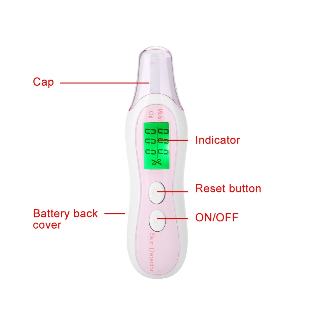 Digital LCD Skin Tester Stylish Moisture Analyzer For Beauty Salon White