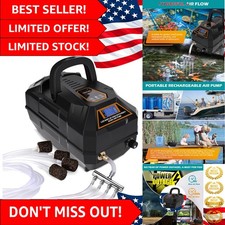 Portable Aquarium Air Pump with LCD Battery Display - Ideal for Fishing Ponds