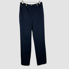 St. John Sport by Marie Gray Womens Size 8 Trouser Pants Black Classic Fit