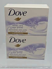 2x Dove WINTER CARE Limited Edition Beauty Bar Soap 4 oz ea NIB - HTF NICE SCENT