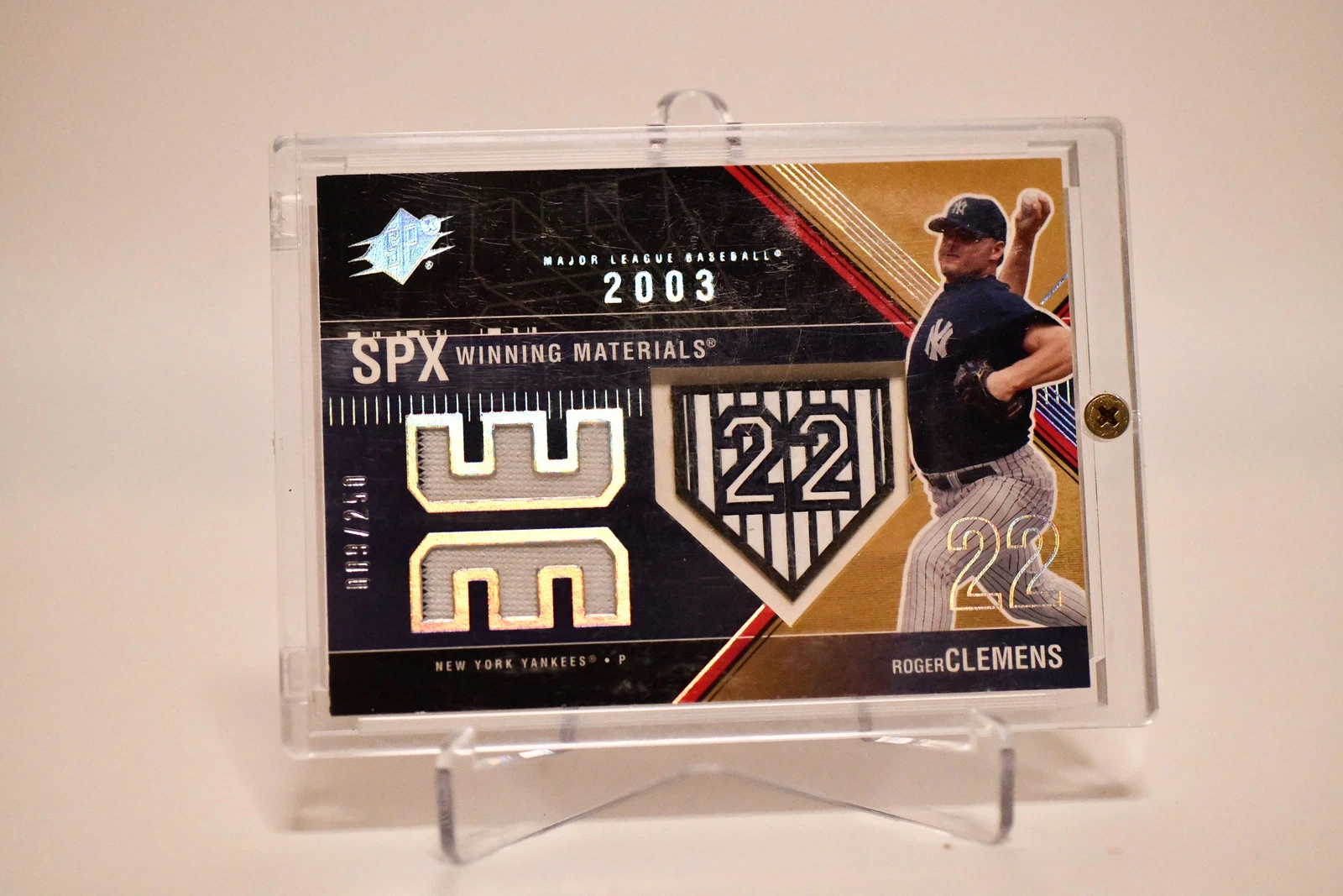 2003 Upper Deck SPx Roger Clemens Winning Materials WM-RC1 /250 New York Yankees
