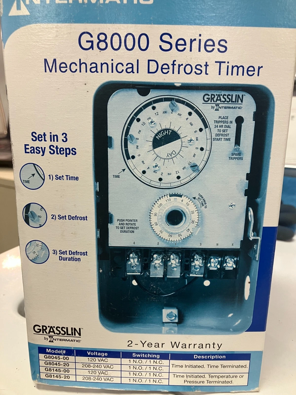 Intermatic G8000 Series G8045-20 Mechanical Defrost Timer Brand New