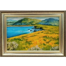 Seascape oil painting Original art Impressionism  painting 6x4