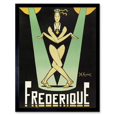 Avelot Frederique Music Hall Star-Werbung Gerahmter Druck 30x40 cm