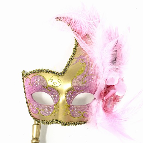 Women Costume Masquerade Party Masks With Stick For Wedding Ball Stick Mask - Picture 4 of 67