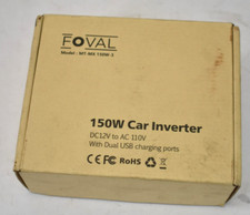 Foval 150W Car Power Inverter 12V DC To 110V AC Converter Vehicle Adapter Plug