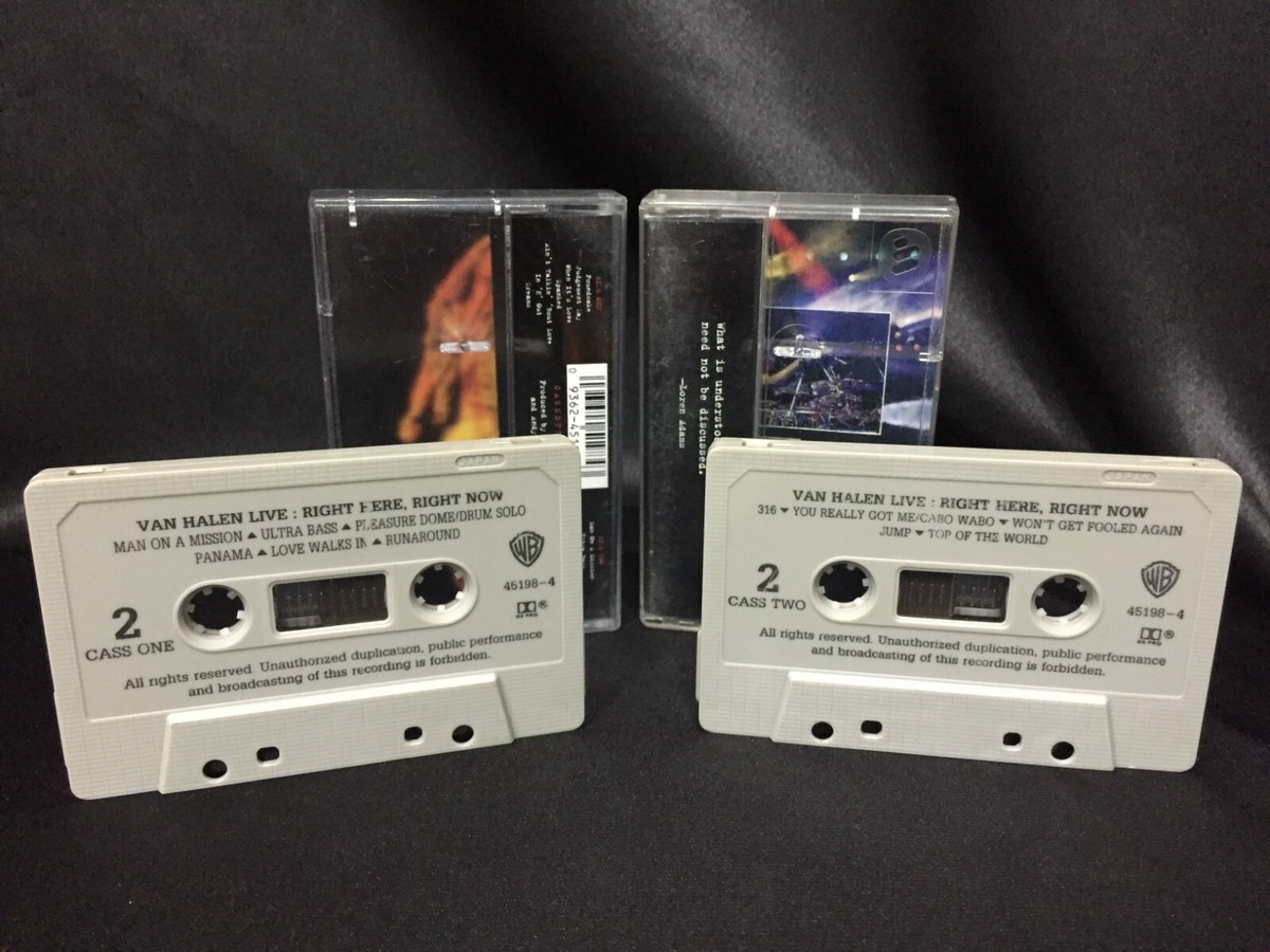 Live-Right Here Right Now［カセット］ Van Halen Live Right Here Right Now LIVE ALBUM 2X Cassette Tape