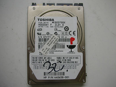 Toshiba MK8037GSX 80gb FKN6LC 2.5'' SATA