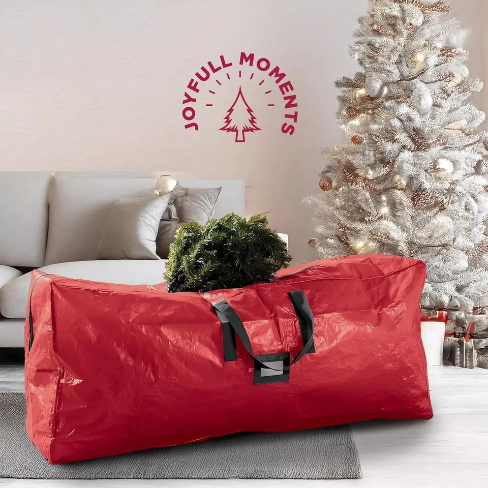 Heavy Duty Christmas Tree Storage Bag 9 Ft - Christmas Tree Bag Red - Image 2 of 4