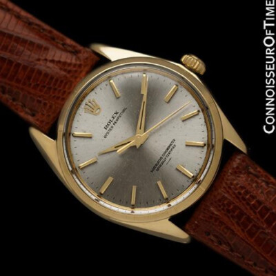 1964 ROLEX OYSTER PERPETUAL Vintage Mens 14K Gold Watch with 1964 ROLEX OYSTER PERPETUAL Vintage Mens 14K Gold Watch with