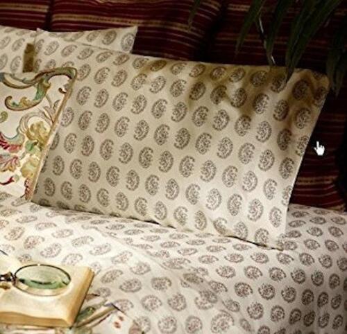 RALPH LAUREN Antigua Paisley KING PILLOWCASES NEW Red Teal Blue Brown Gold - Picture 2 of 5
