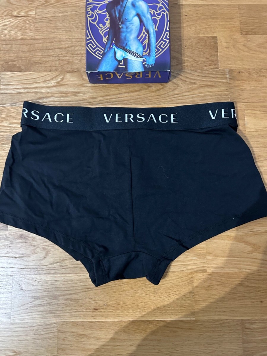 Versace Trunks Cotton Logo Underwear Stretch Boxers Men's