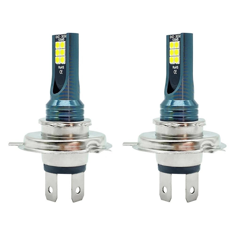 2x LAMPADE H4 LED 8000K 80W LAMPADINE FARI AUTO/MOTO LUCE BIANCA - Miniatura 2