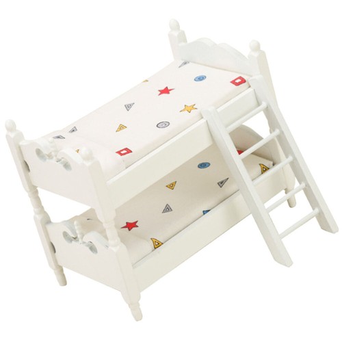 Bunk Bed Model Baby Child Dollhouse Decoration Sweet Mini Furniture - Bild 8 von 12