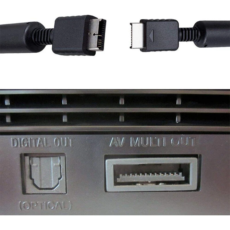 6 Feet AV to RCA Audio Video Composite Cable Cord For Sony PS1 PS2 PS3 PS3 Slim - Image 3 of 4