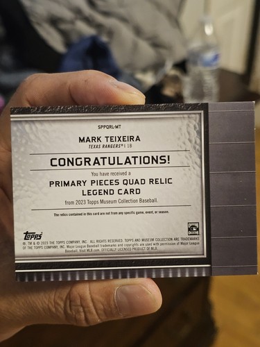 Collezione Topps Museum 2023 Mark Teixeira pezzi primari leggende argento /25 - Foto 8 di 8