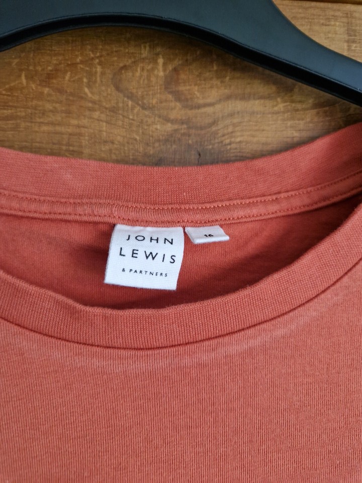 BNWOT JOHN LEWIS Ladies Terracotta Boxy Style T Shirt Size 16 eBay