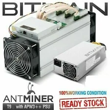 New BITMAIN Antminer T9+ 10.5TH/s ASIC Bitcoin BTC Miner w/ PSU