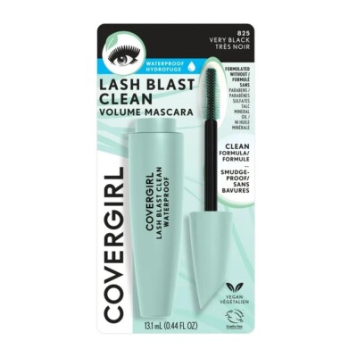 Covergirl Lash Blast Clean WATERPROOF Volume Mascara 825 VERY BLACK 0.44 FL OZ