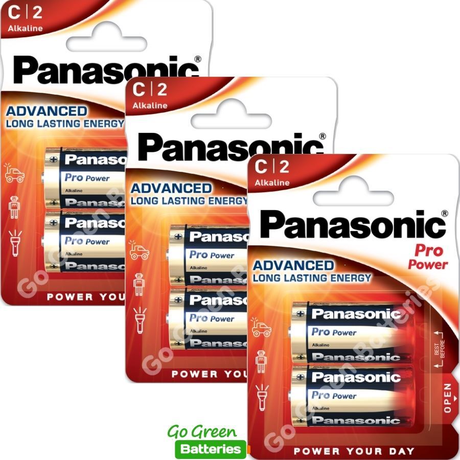 6 x Panasonic C Size Pro Power Alkaline Batteries LR14 MN1400 MX1400 Exp 2030 - Image 6