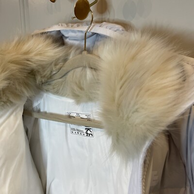 Nike Womens NRG x Sacai Parka Down Fill Faux Fur Sz-Lg Pure