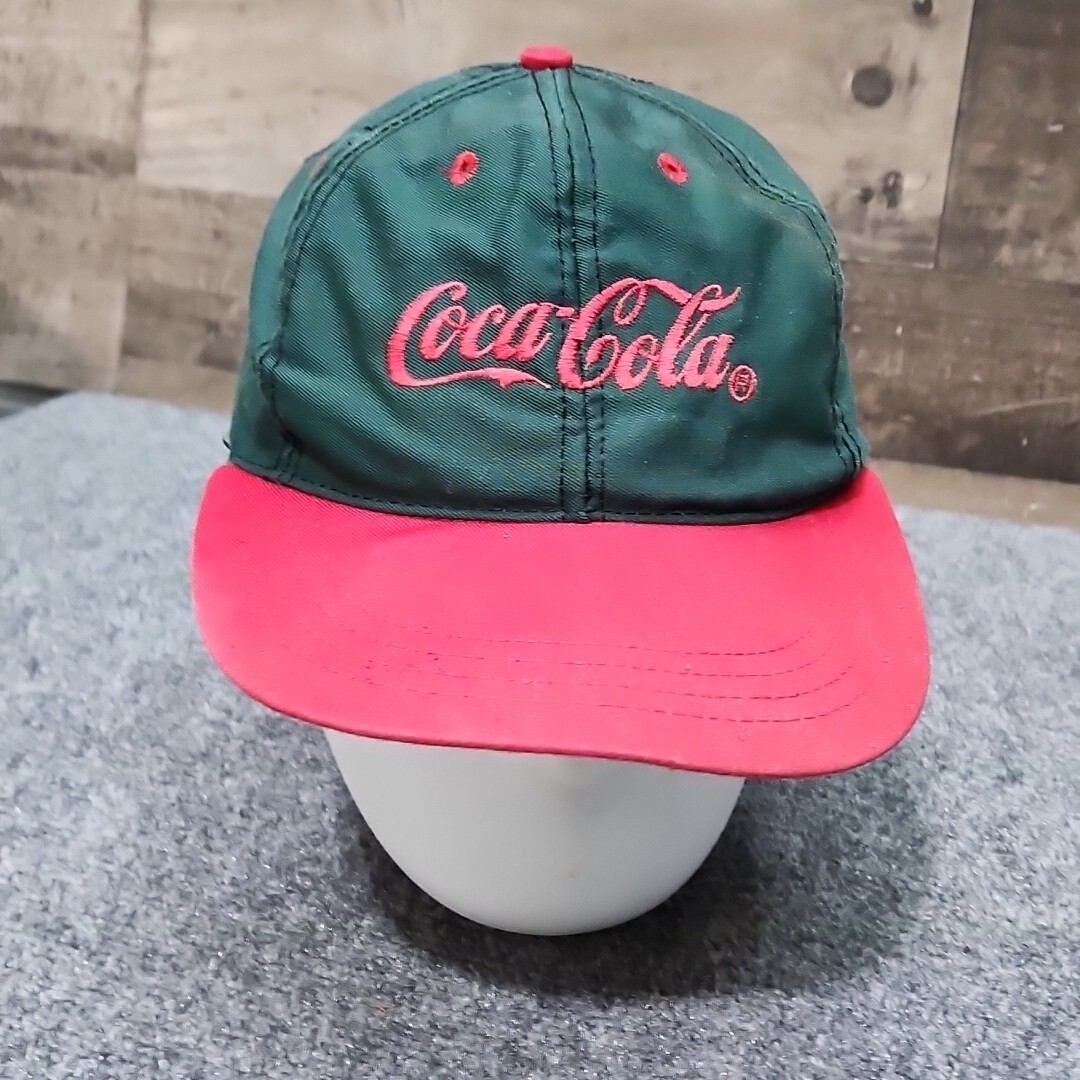 Vintage Coca Cola Employee Hat Driver Cap Coke Red & Green
