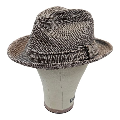 Country Gentleman Trav'ler Fedora Mens XL Wool Tweed Vintage Trilby Hat USA Made - Picture 2 of 15