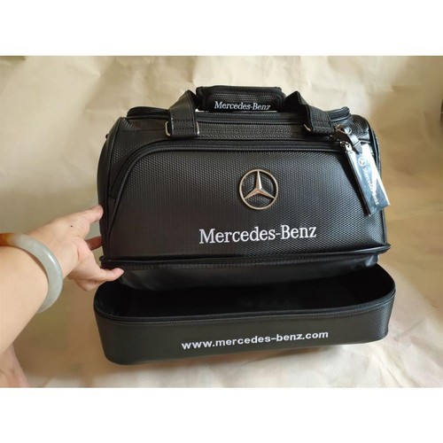 Mercedes-Benz Boston Bag Black Waterproof Unisex Travel Sports Golf Japan New - Picture 6 of 7