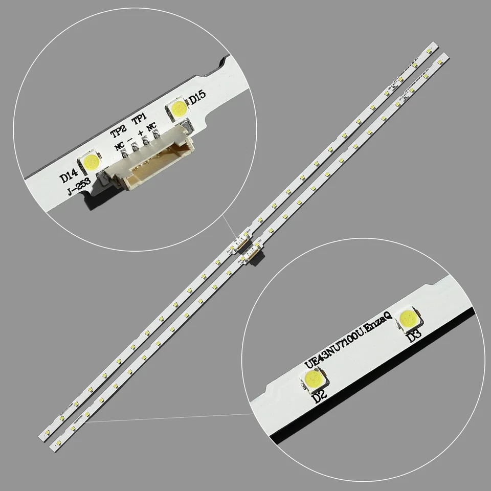 AOT-43-NU7100F 2 BARRE STRIP LED PER SAMSUNG UE43NU7100 UE43RU7170 UE43NU7025K
