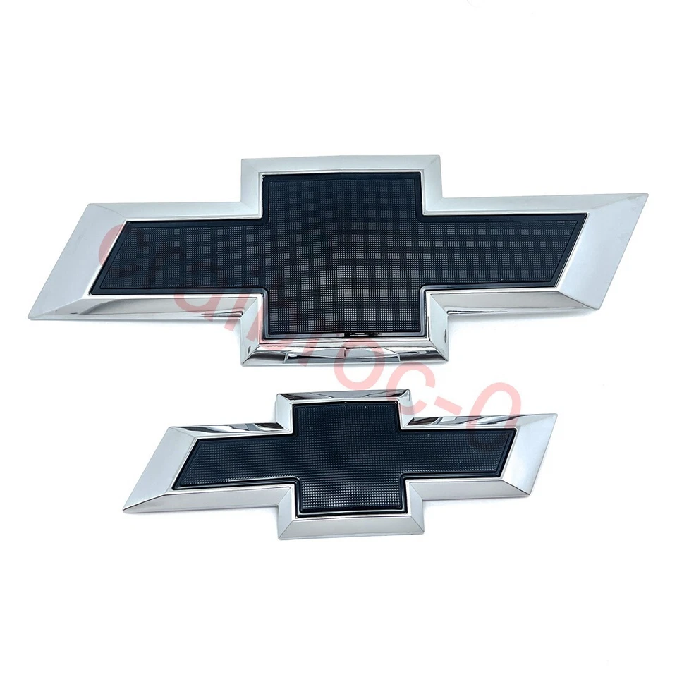 NUEVO Kit emblema pajarita delantera y trasera Chevy Tahoe Suburban 2015-2020 cromo negro Foto 4 de 4