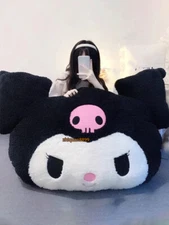 Kuromi Plush Pillow Stuffed Doll Toy Kawaii Bedroom Plushie Cushion Present Gift