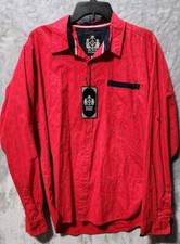 NWT Silver Stone Bulls eye Pattern Mens XL Casual Western Business Long Sleeve