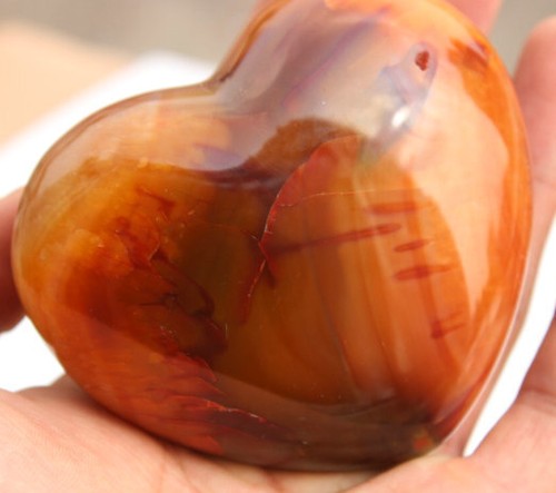 420 g Natural Hermoso Pulido Cuarzo Ágata Roja Cristal Curación del Corazón 1 - Imagen 3 de 7