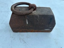 Antique Cast Iron Buggy / Wagon Weight - Horse Tether 49.5 pounds