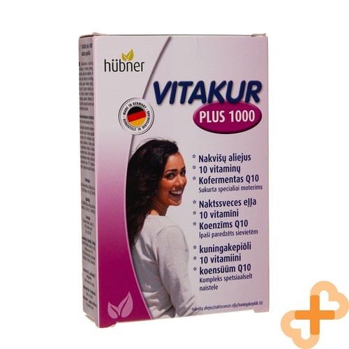 VITAKUR PLUS 1000 30 Capsules Evening Primrose Oil & 10 Vitamins Supplement - Picture 15 of 24