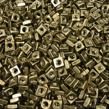 (350) 5/16"-18 Regular Square Nut Coarse Thread Unplated Plain Finish Steel